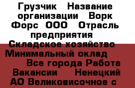 Грузчик › Название организации ­ Ворк Форс, ООО › Отрасль предприятия ­ Складское хозяйство › Минимальный оклад ­ 30 000 - Все города Работа » Вакансии   . Ненецкий АО,Великовисочное с.